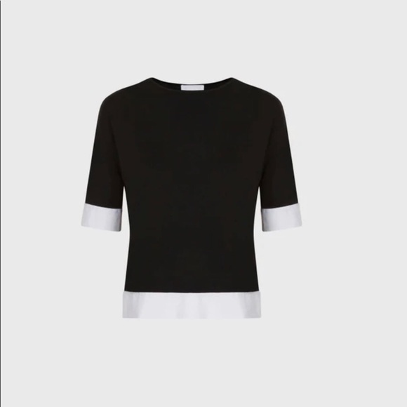 Anne Fontaine Dauriane Micromodal Monochrome Jersey Knit Modal Tee T-Shirt Top - Picture 2 of 10